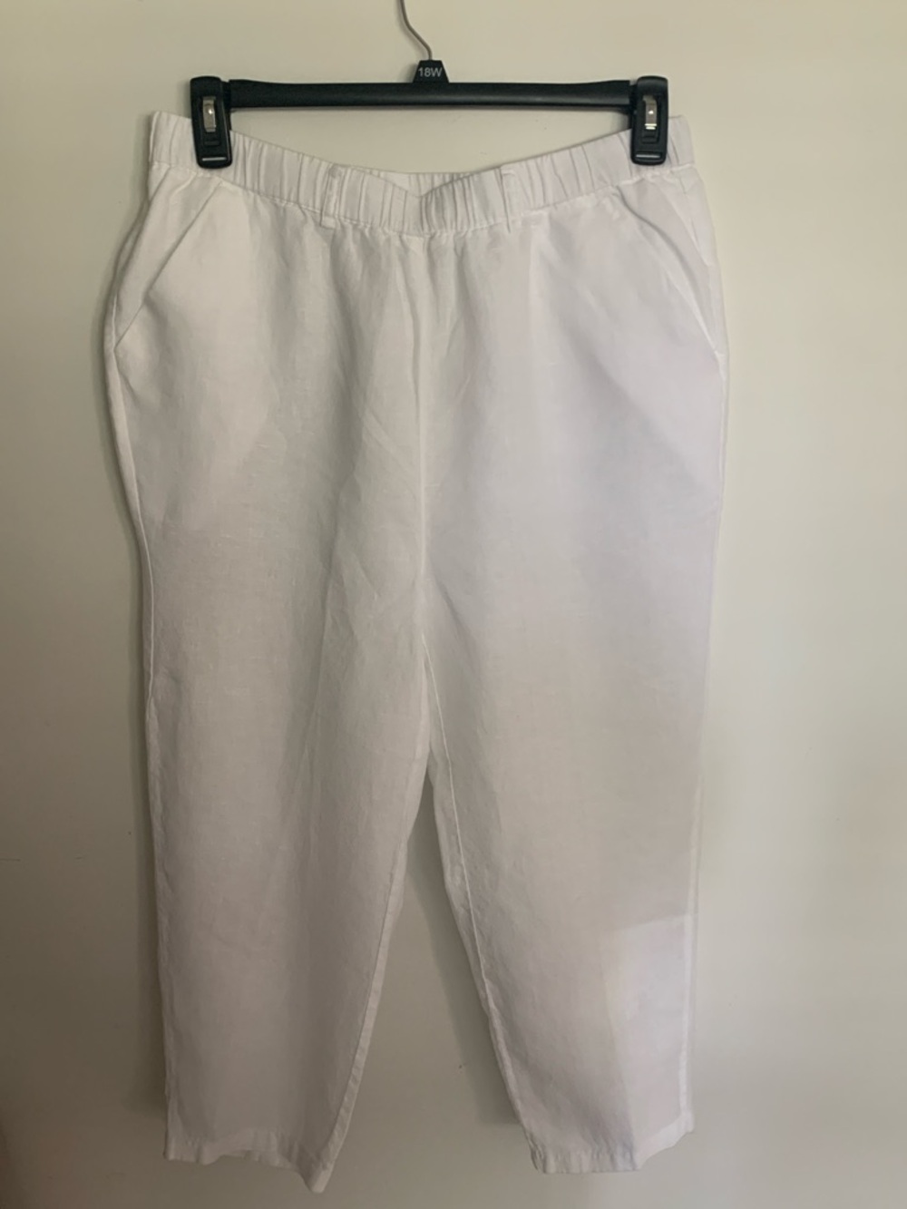 Quince White Women's Linen-Blend Chinos